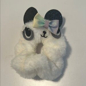 Adorable Panda Plush Hair Tie with Bow